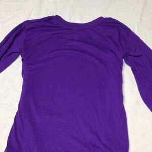 Gildan Kids Long Sleeve Tee in Vibrant Purple